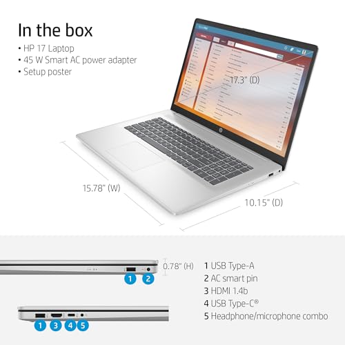 17.3" HD+ Display AMD Ryzen 5 7530U 64GB RAM 2TB SSD Laptop Q460715
