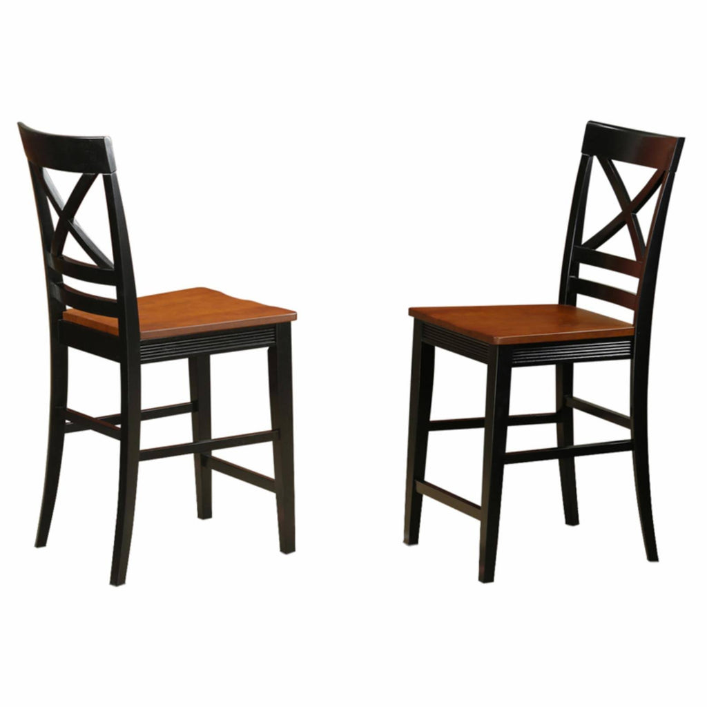 Black Cherry Counter Height Stools Set of 2 X846