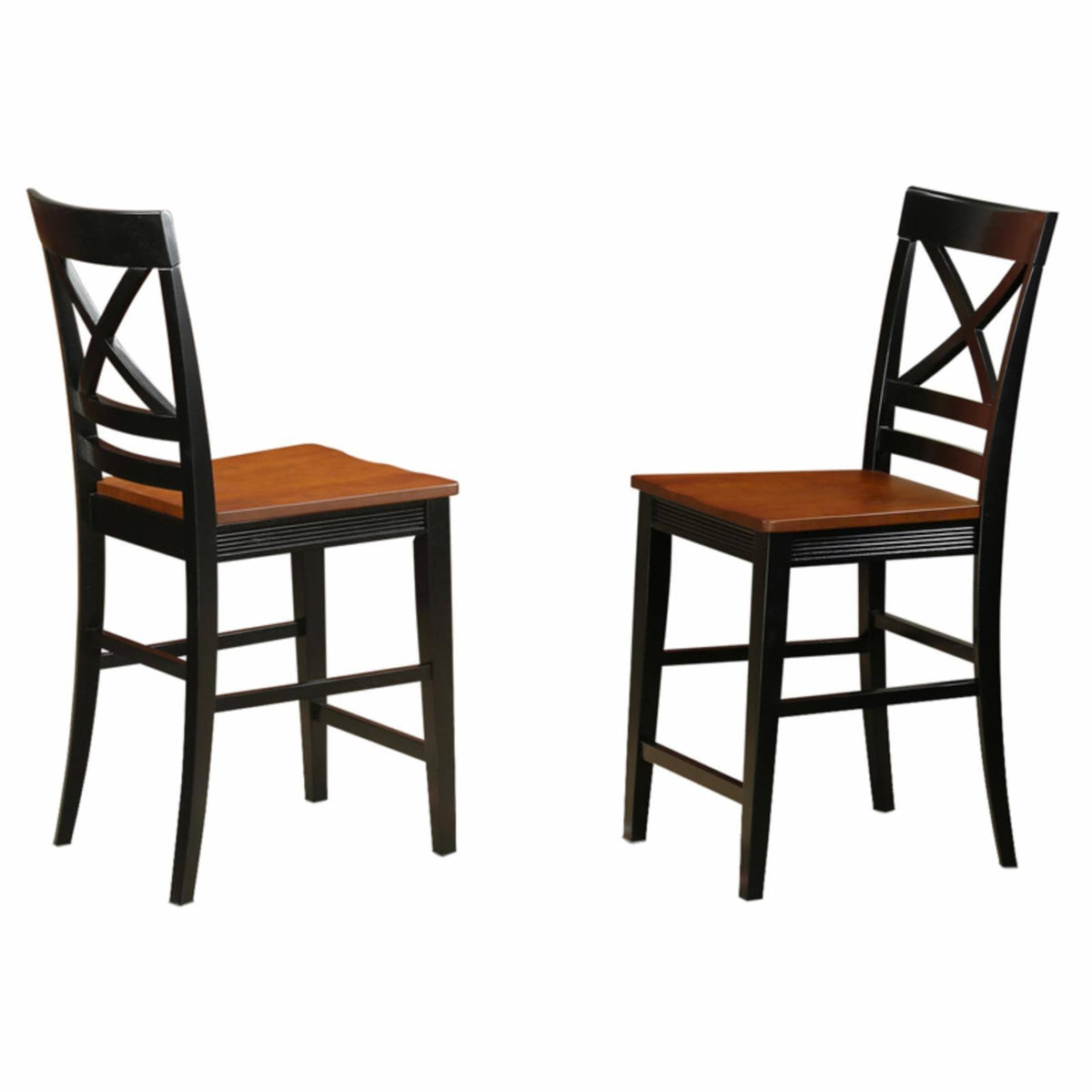 Black Cherry Counter Height Stools Set of 2 X846