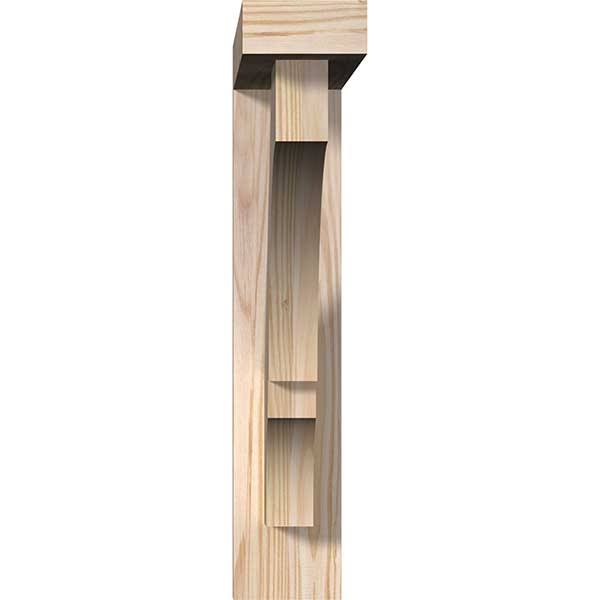 3 1/2x22W x 18x22D x 18x22H Smooth Bracket with Offset Brace, Douglas Fir U2408