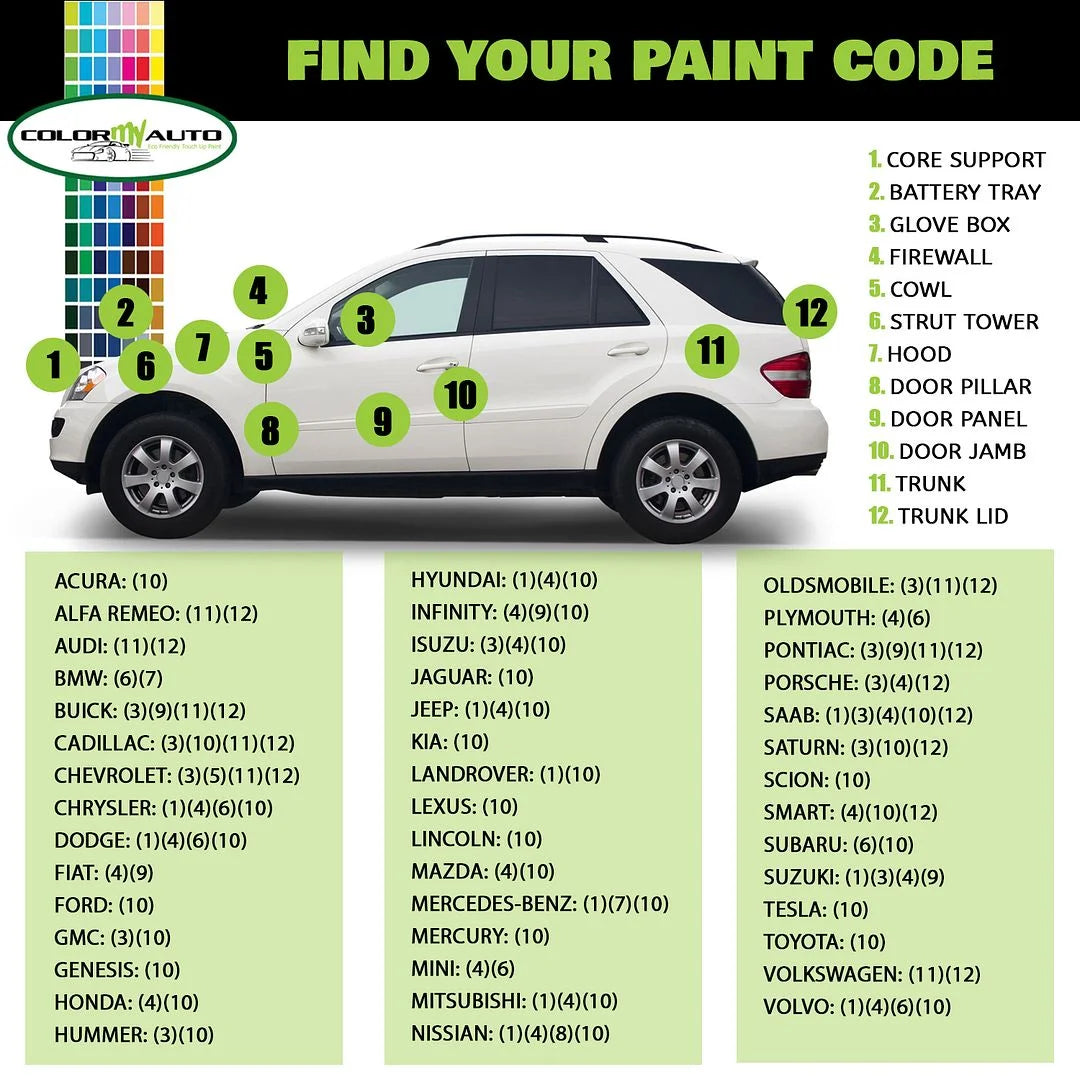 13 Single Stage Automotive Paint 1 Oz Bottle D772