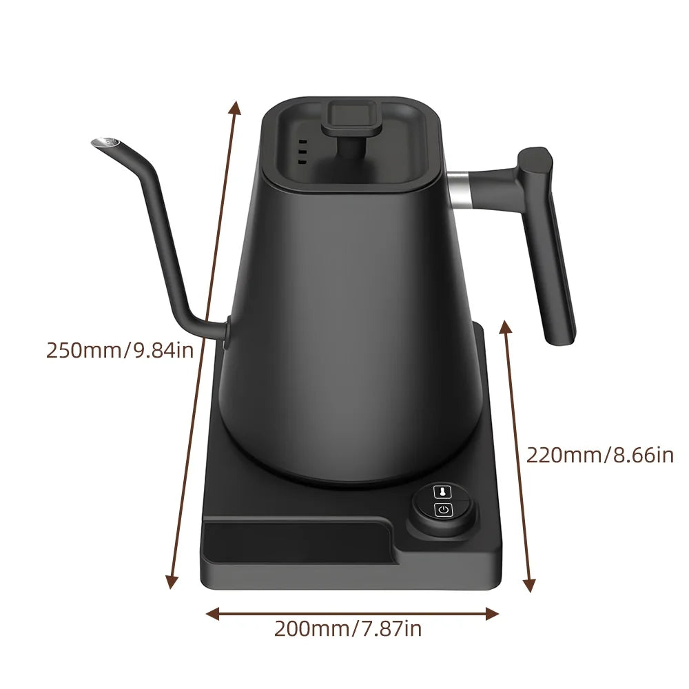 1.0L Stainless Steel Gooseneck Kettle with Temperature Control U30163