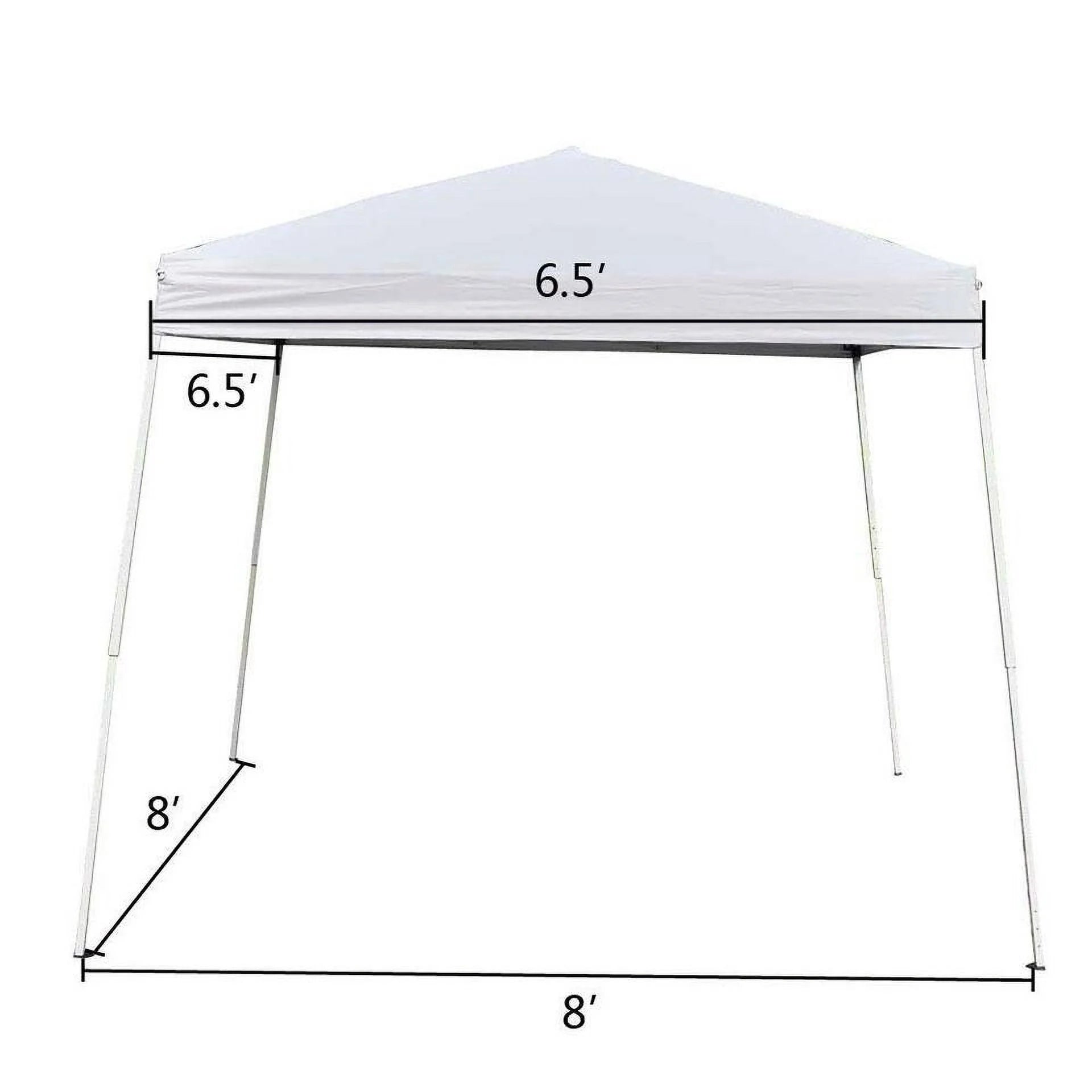 White 8'x8' Pop Up Canopy Tent O12330