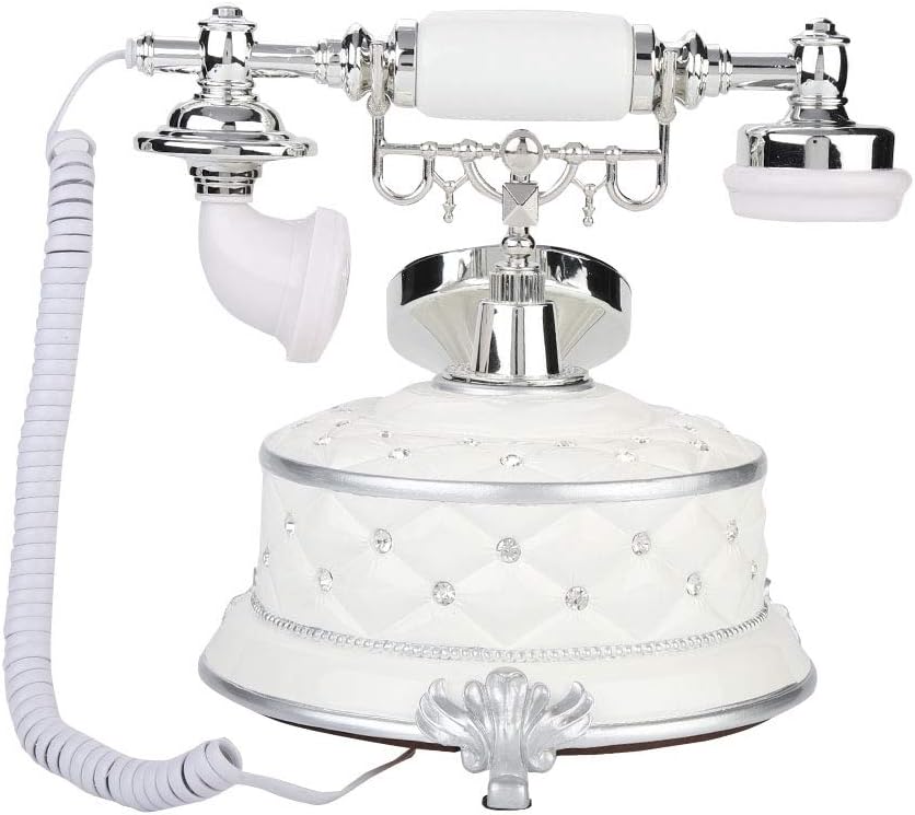 Retro Rotary Dial Antique Landline Phone, LCD Display, Caller ID, Pack of 2 H231435