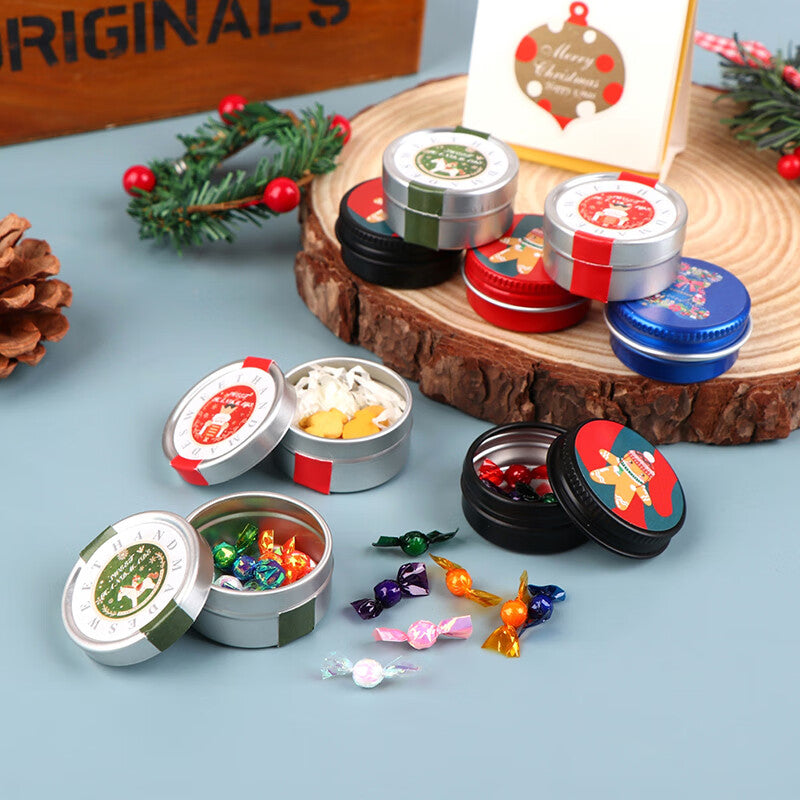 1:12 Dollhouse Miniature Christmas Cookies Tin Box Decor Toy Y822