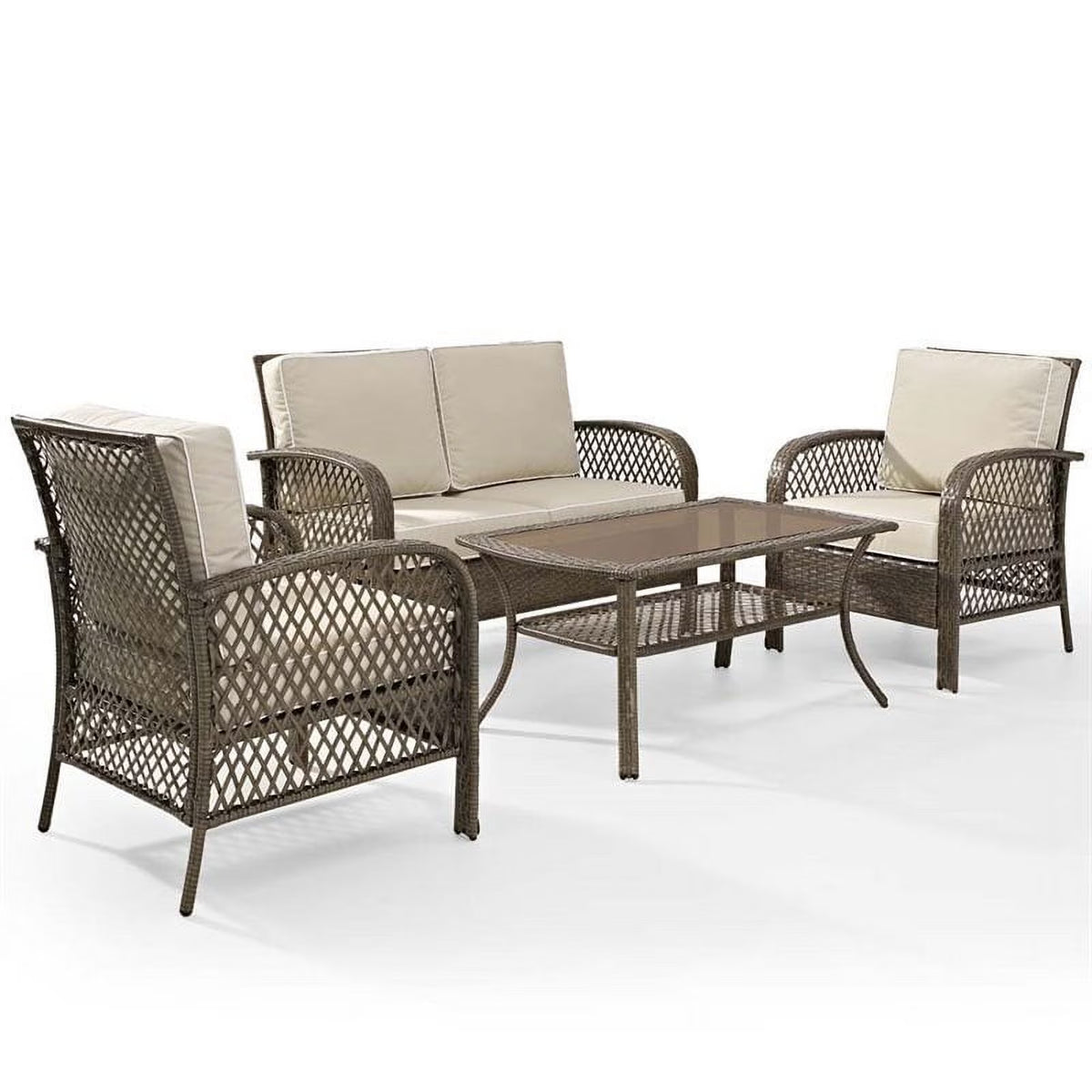 4 Piece Wicker Patio Sofa Set R12702