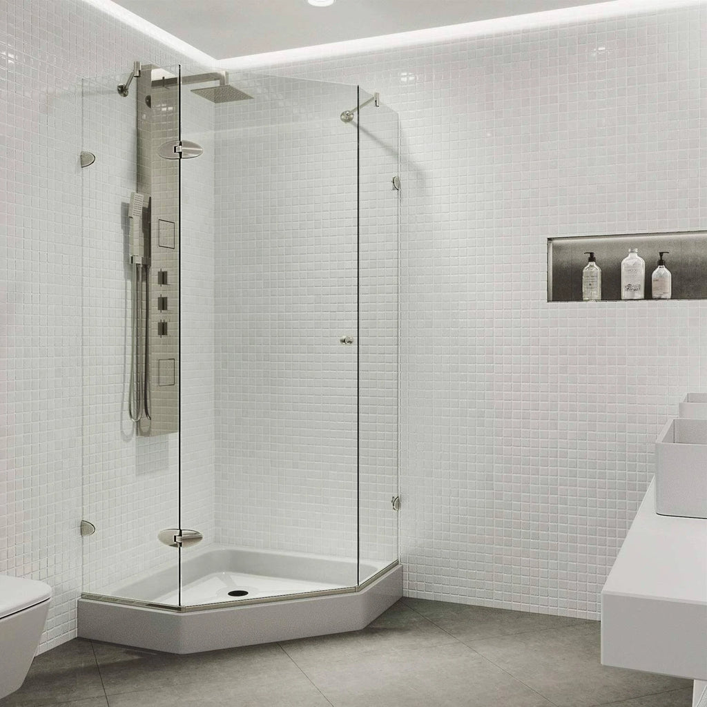 Frameless Neo-Angle Shower Enclosure with Base L106