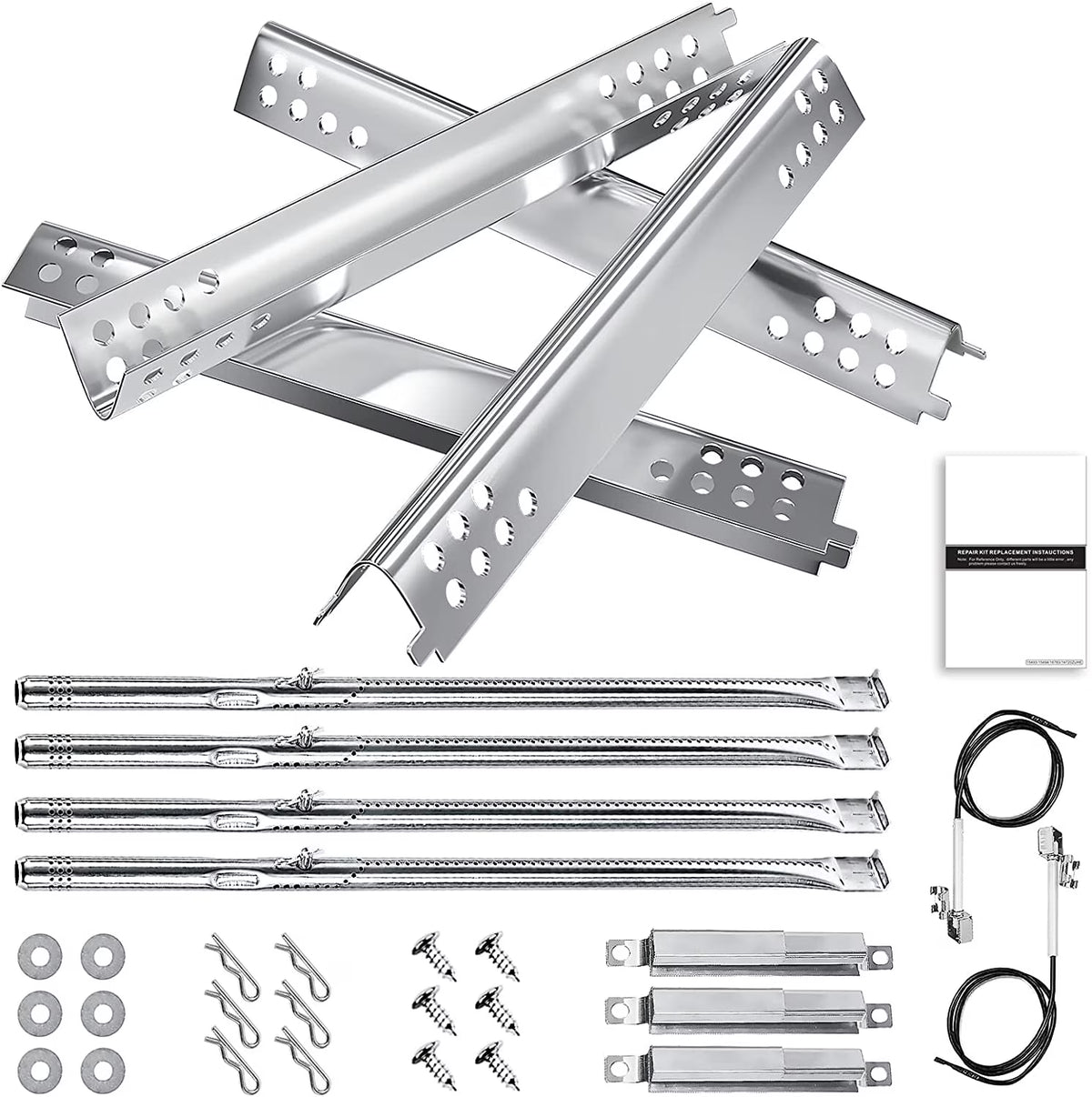 4 Burner Grill Replacement Burner and Heat Plates O3308