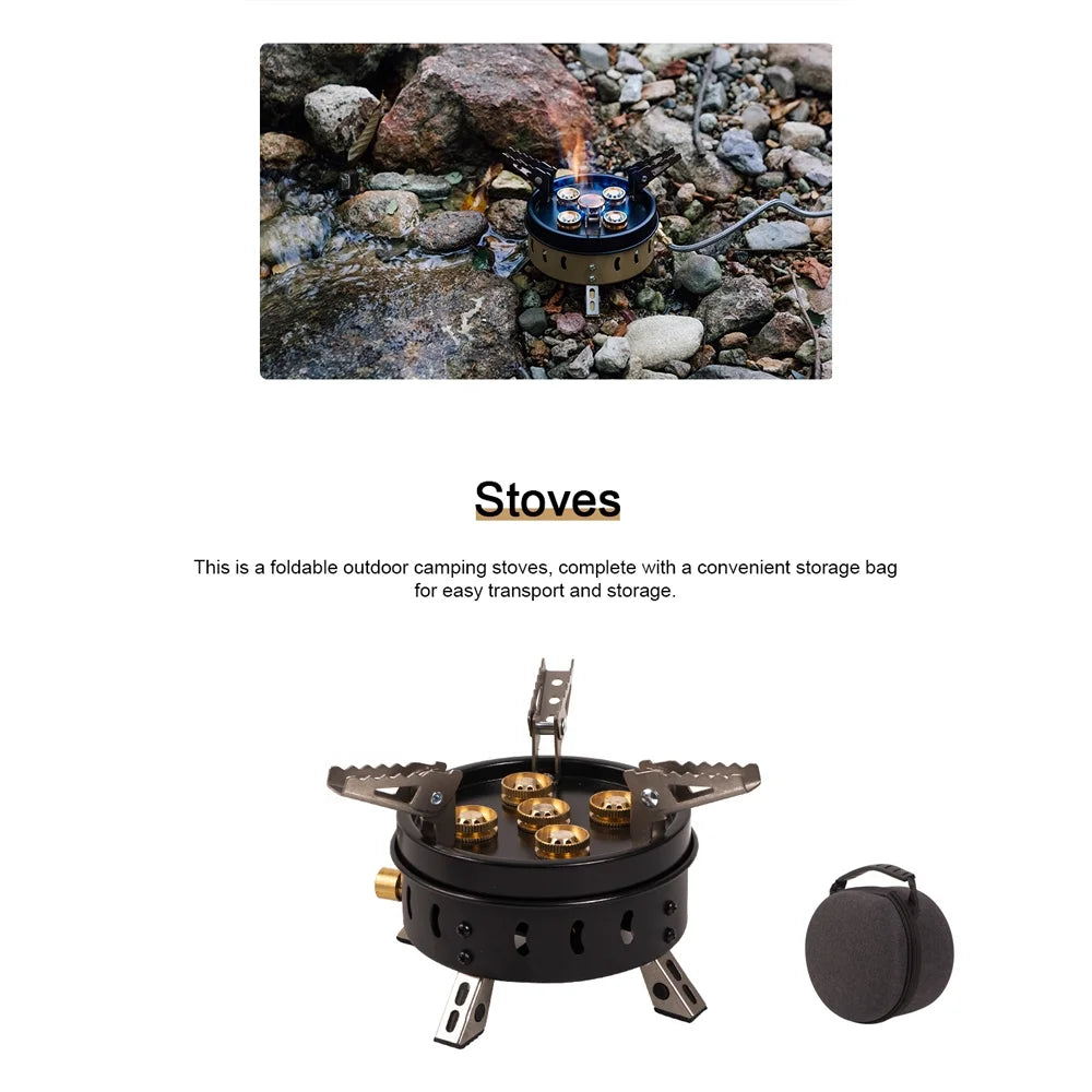 Portable Outdoor Camping Stove, Foldable Gas Cooker B342