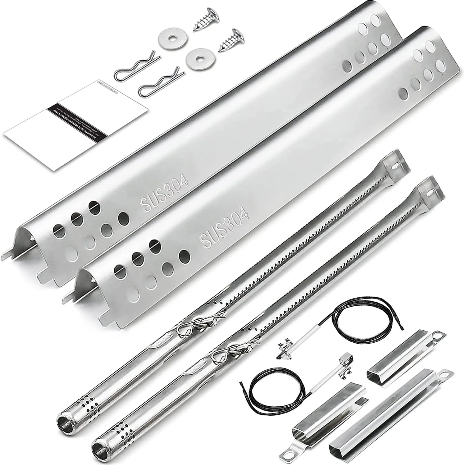 4 Burner Grill Replacement Burner and Heat Plates O3308