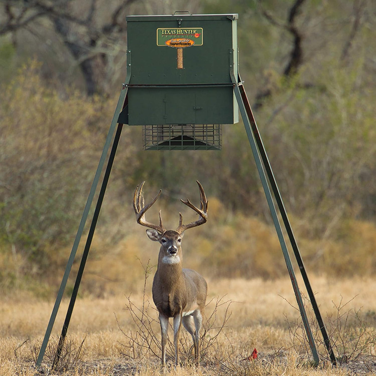 650 lb. Corn Capacity Wildlife Feeder with 8-Foot Heavy-Duty Extension Legs M14629