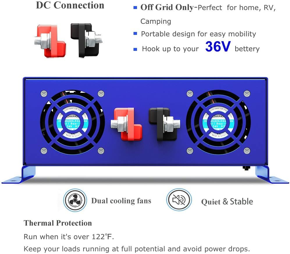 4000W Pure Sine Wave Power Converter with Wireless Remote Control O3547