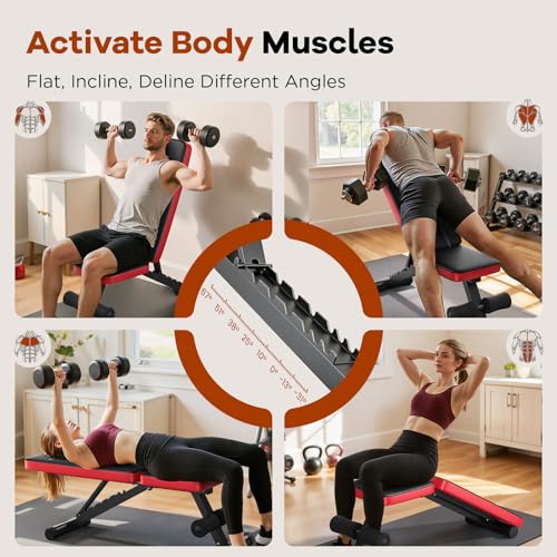 Foldable Weight Bench with 8 Backrests I38276