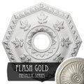 18 inchod x 3 1/2 inchid x 1 1/2 inchp Hand-Painted Flash Gold Ceiling Medallion V813994