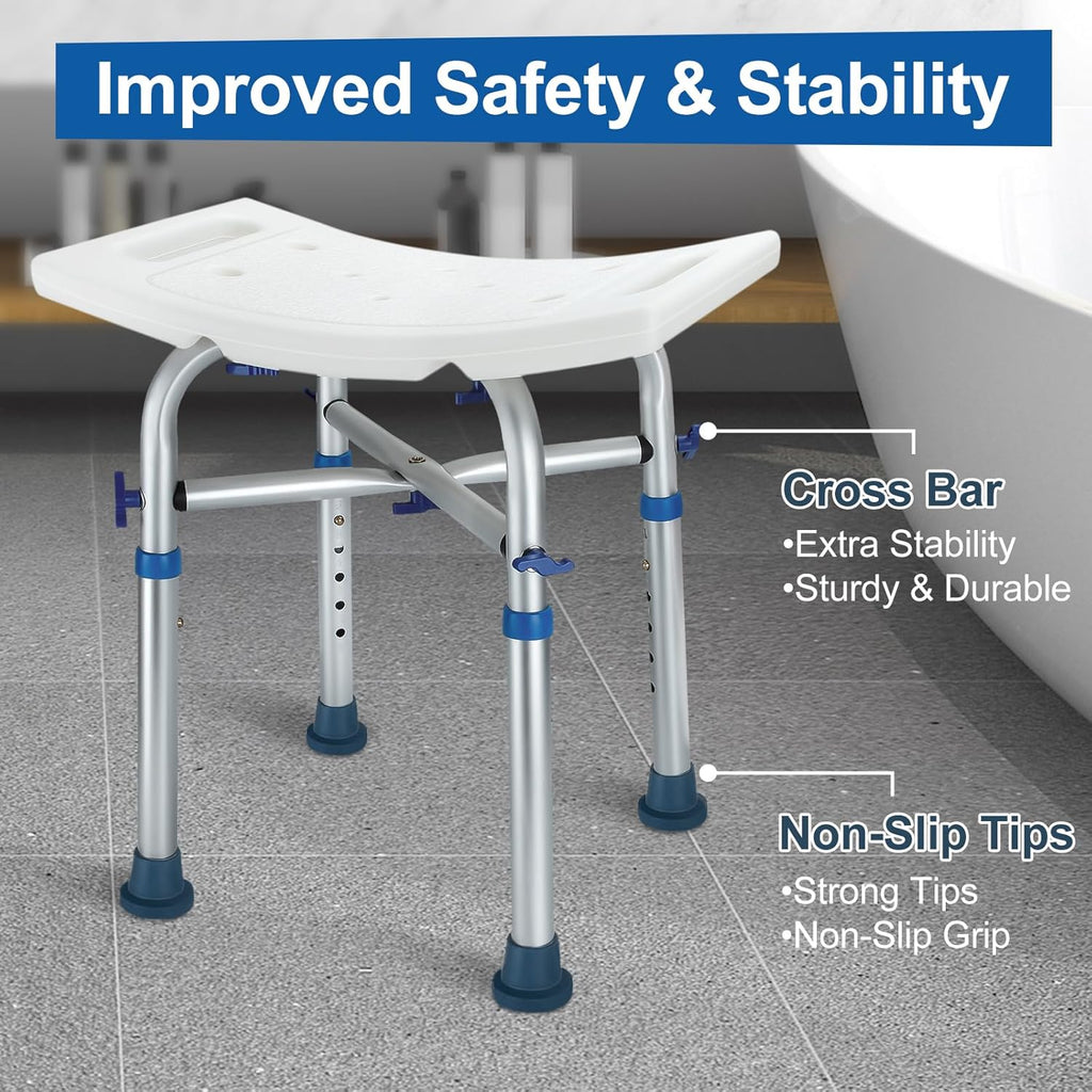 Adjustable Height Heavy Duty Shower Chair (Support 350lb) X601192