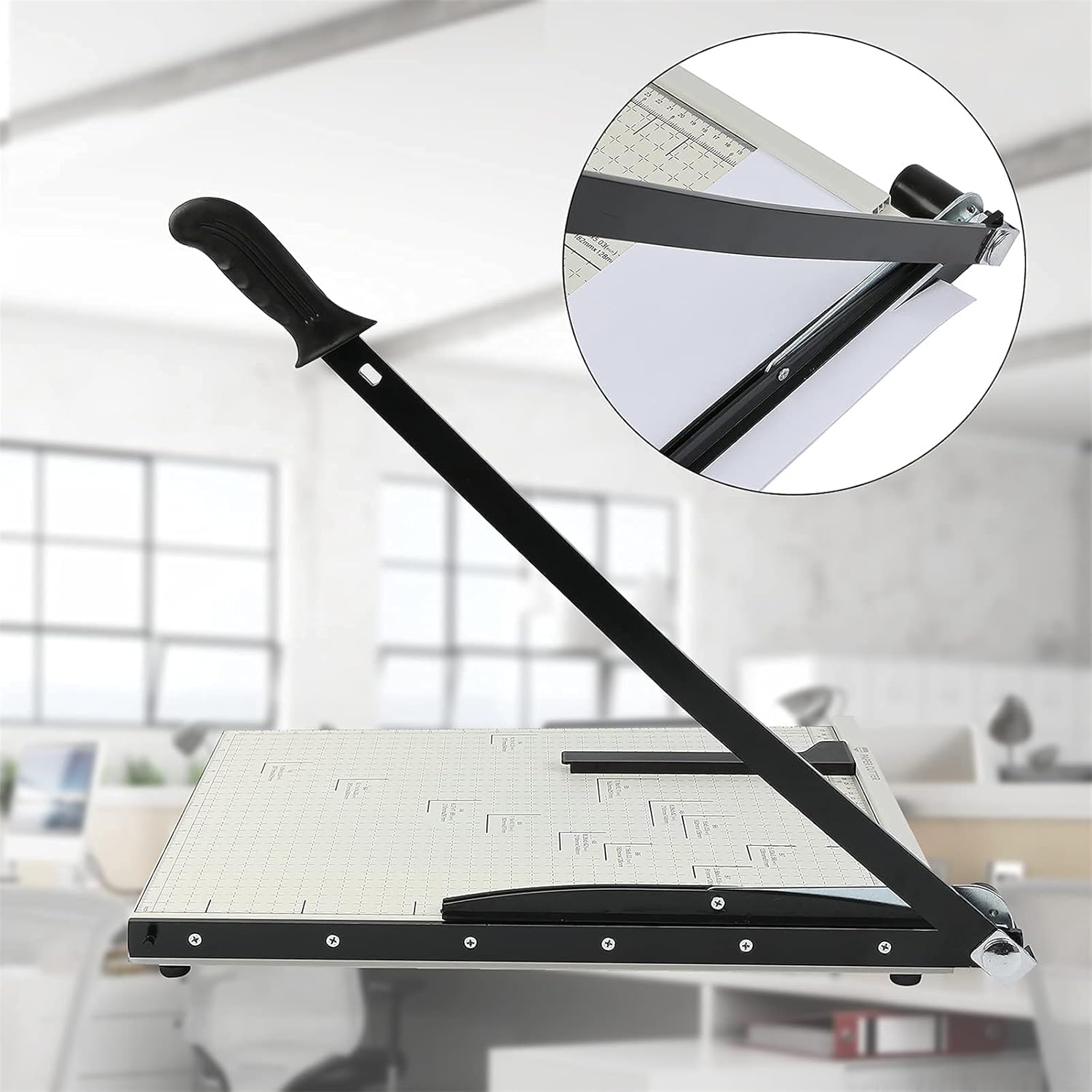 Paper Cutter A3 Guillotine 18” Cutting Length with Guard Rail Safety Blade Lock, 10-Sheet Capacity, Pack of 2 S3051