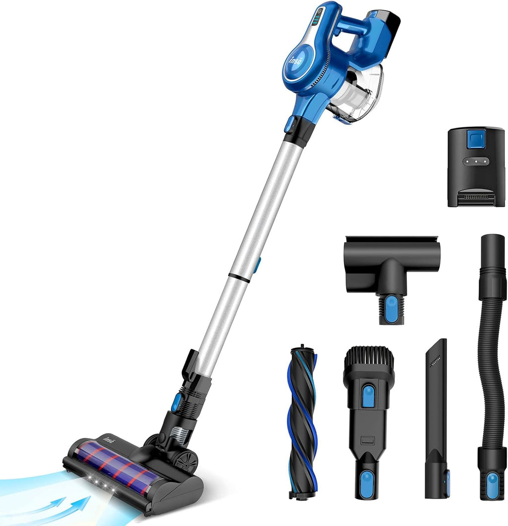 Cordless Stick Vacuum, 23Kpa 250W, 45min Runtime, 10-in-1 Lightweight, Violet E327775