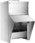 Galvanized Metal Chicken Feeder 11.5 Lbs Capacity with Lid X90357