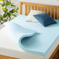 3 Inch Ventilated Memory Foam Mattress Topper, Cooling Gel Infusion, Queen W213410