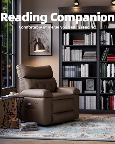 Electric Swivel Massage Chair with Vibration and Heating, PU Leather Single Sofa S711