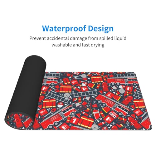 Large Gaming Mouse Pad 31.5 x 11.8in Desk Keyboard Pad with Non-Slip Rubber Base Stitched Edges K136