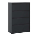 4 Drawer Metal Lateral File Cabinet Black D4563