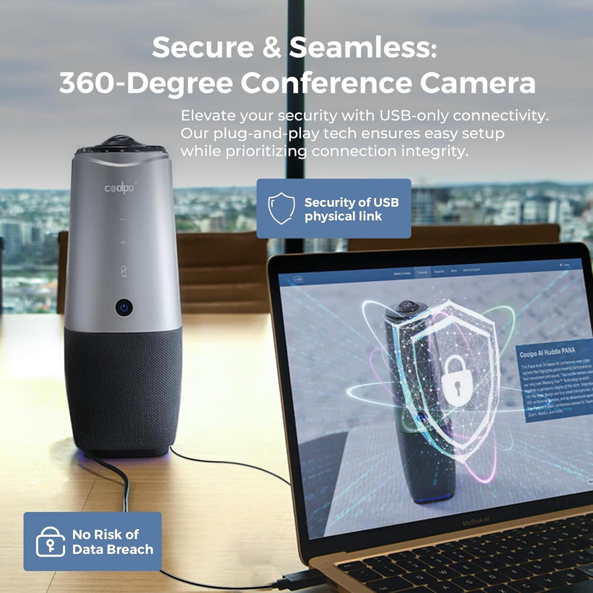 4K All-in-one Conference Room Camera with Speaker, Microphone N400