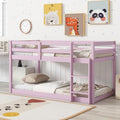 Twin Over Twin Wood Bunk Bed with Ladder Guardrails X32980