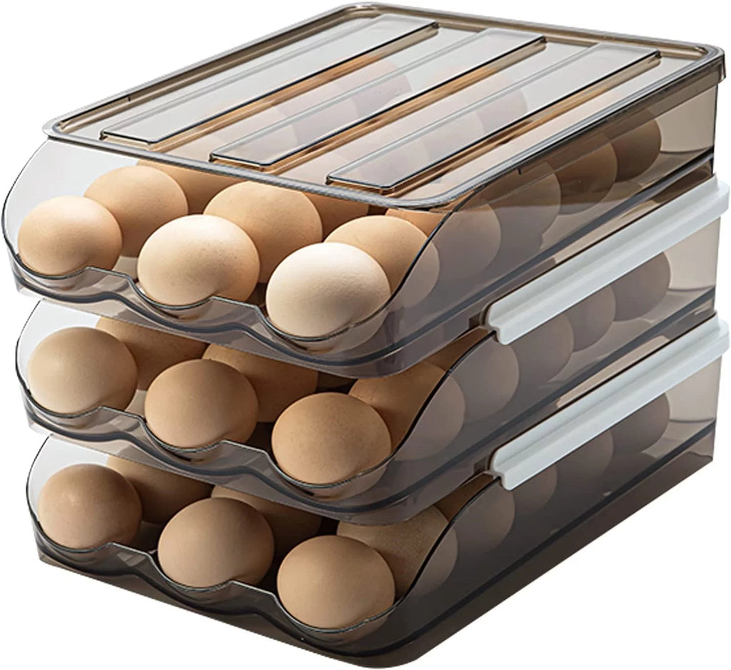 Crystal Gray Plastic Egg Storage Container (3 Layers) C626684