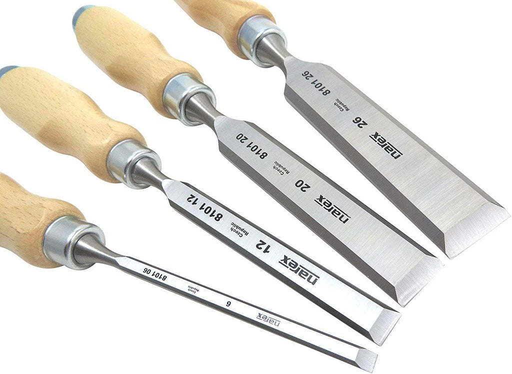 4 pc set 6mm 12mm 20mm 26mm Woodworking Chisels B7849