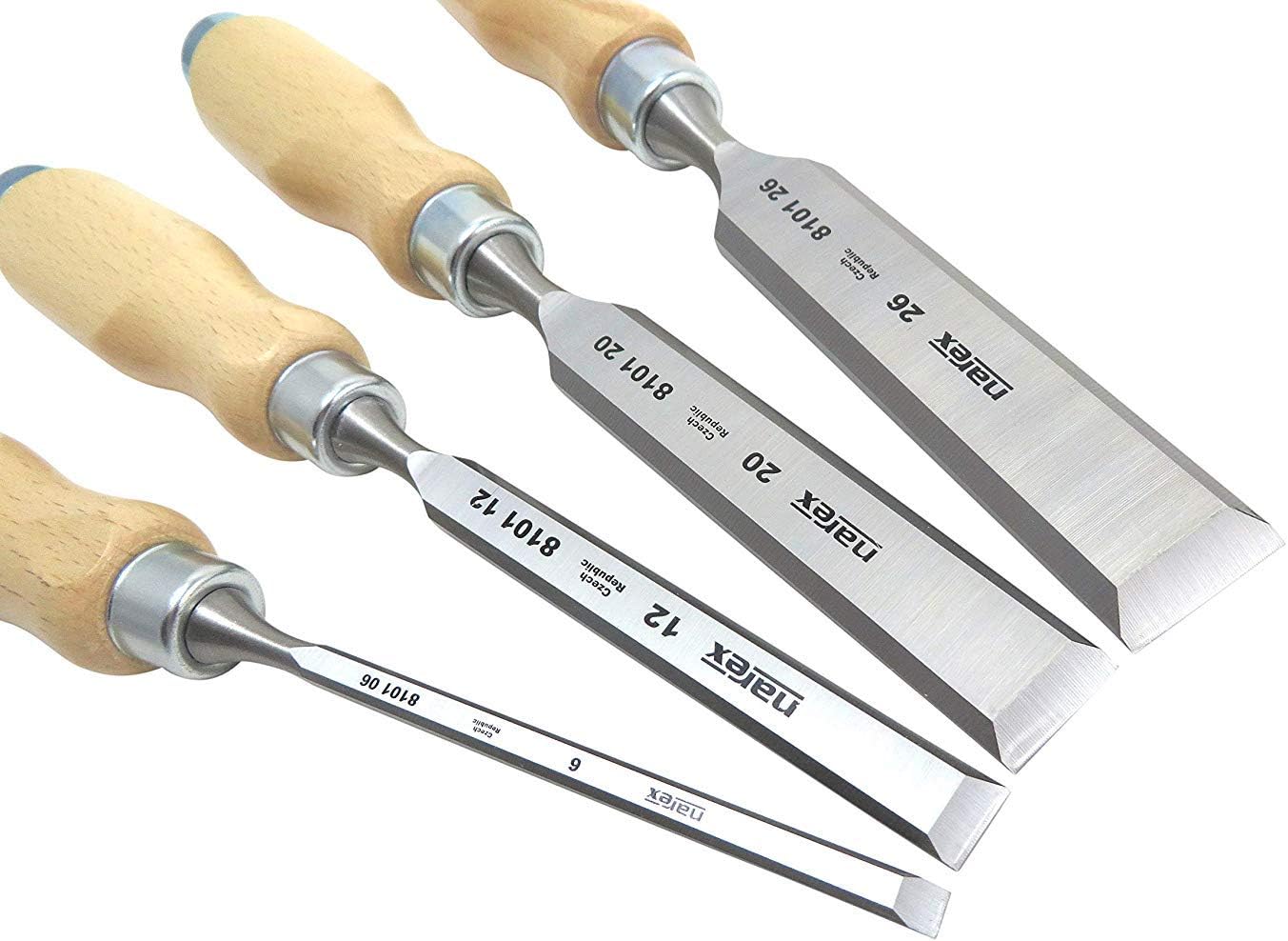 4 pc set 6mm 12mm 20mm 26mm Woodworking Chisels B7849