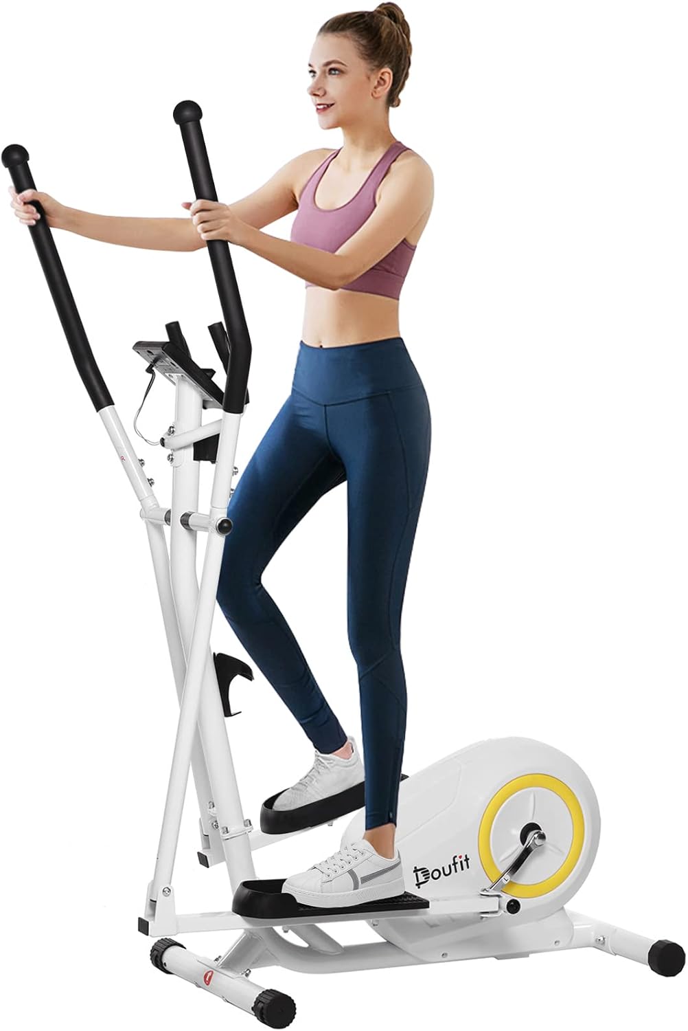 Adjustable Magnetic Elliptical Cross Trainer with LCD Monitor and Pulse Sensors J8054