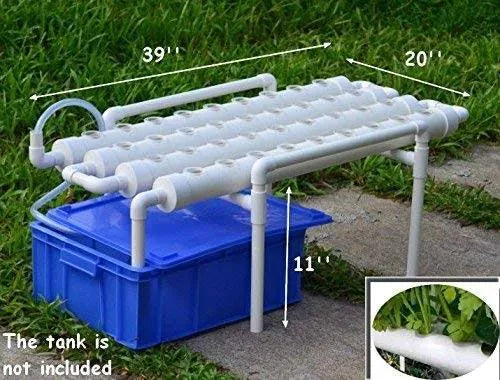 Hydroponic 36 Holes Plant Site Grow Kit Garden System Vegetable -4 Pipes 1 Layer P3982