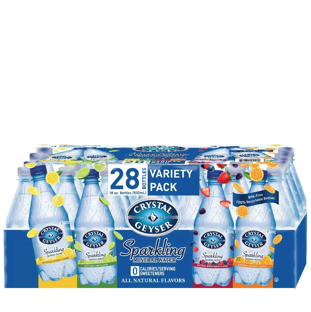 28ct Variety Pack 4 Flavors 18oz. Bottles Mineral Water M97777