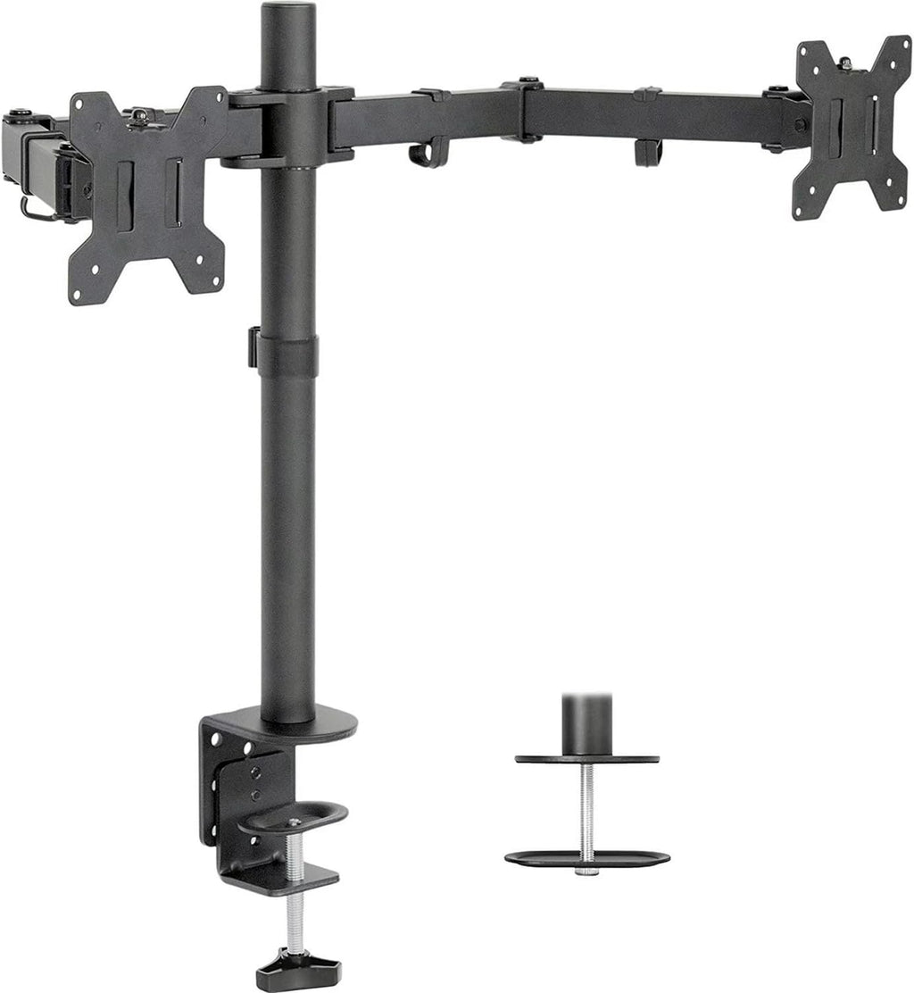 32-inch Curved 4K UHD IPS LCD Monitor, 2-Pack Bundle with Desk Mount Dual Monitor Stand S9262