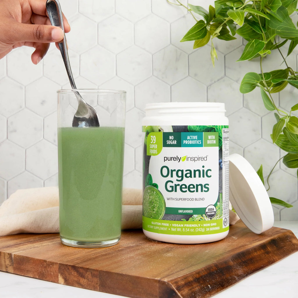 Organic Greens Superfood Supplement Powder Blend, Unflavored, 8.57 oz, 24 Servings B170032