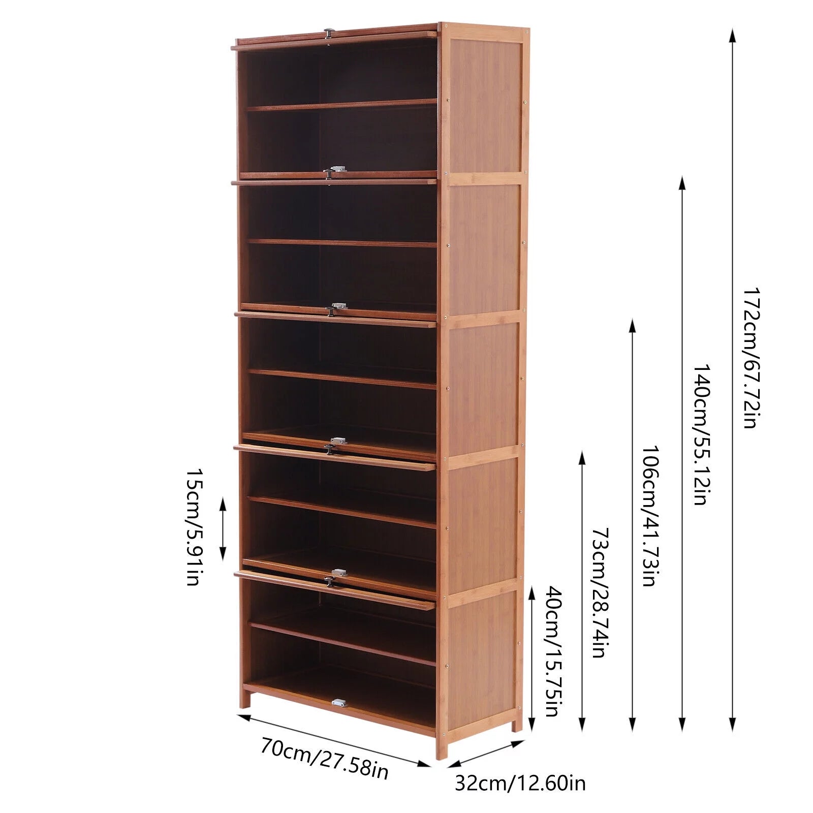 10 Tier Bamboo Shoe Rack Storage Furniture T6496