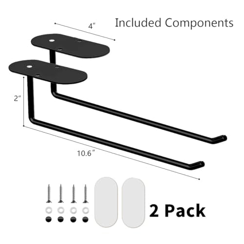 2 Pack 10'' Stainless Steel Hat Organizer (black) Z541
