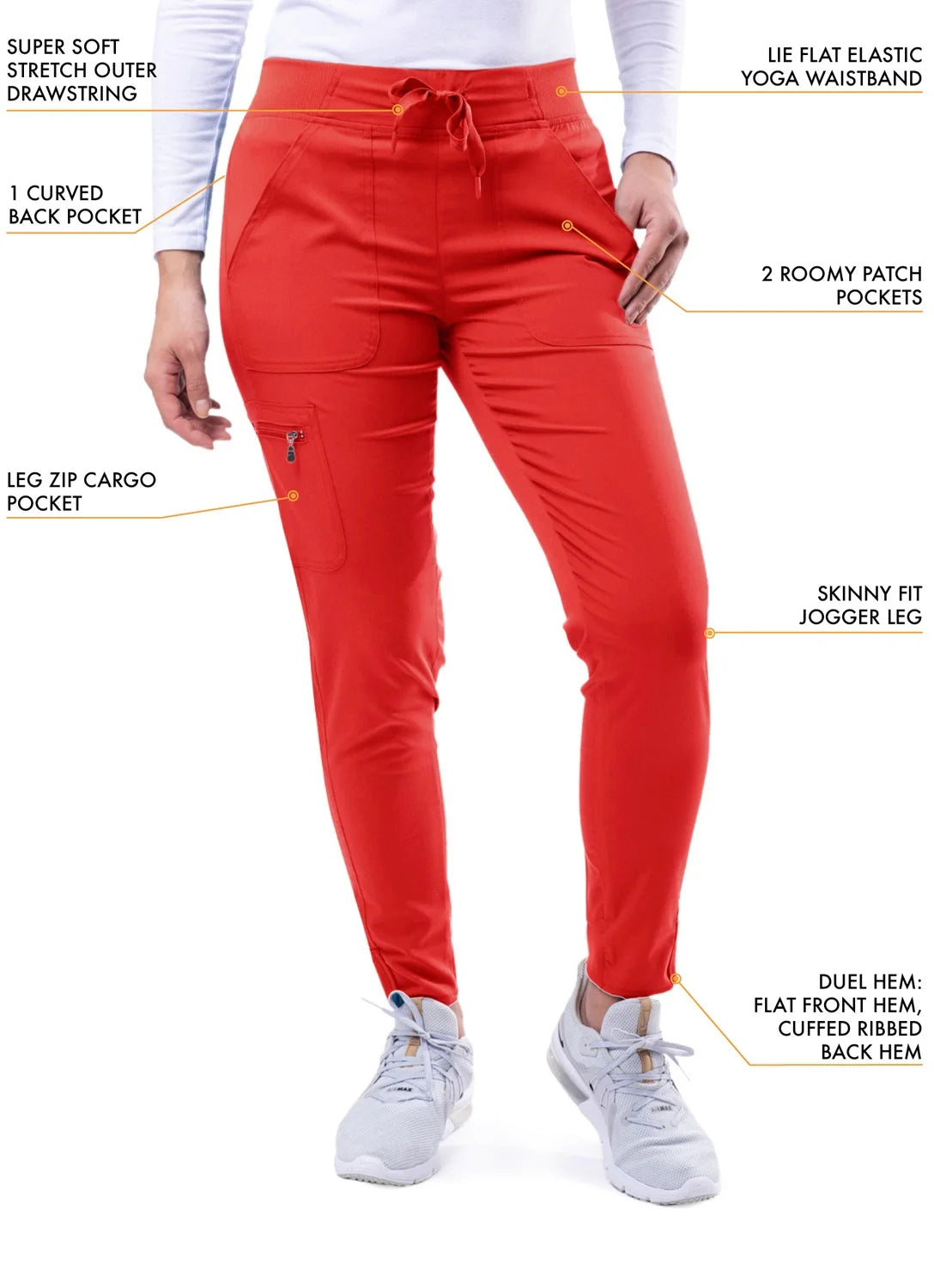 Modern V-Neck Scrub Top & Yoga Jogger Scrub Pants Y994
