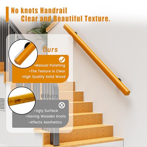 6ft Pine Handrails for Indoor Stairs J963527
