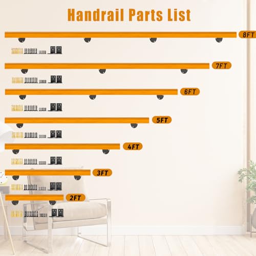 6ft Pine Handrails for Indoor Stairs J963527