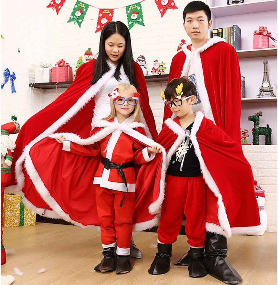 Red Velvet Hooded Cape D8370