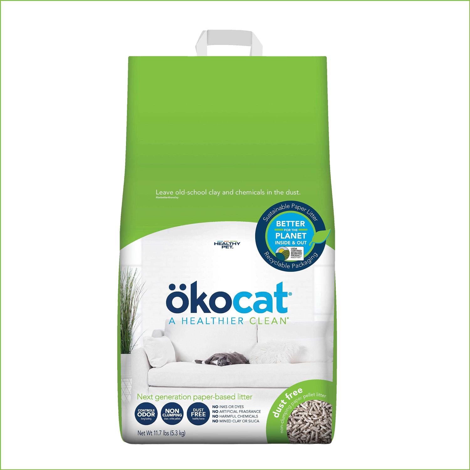 Dust Free Non-Clumping Paper Pellet Cat Litter O8827