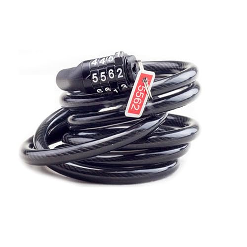 5 Foot Coiled Resettable Combination Bicycle Cable Lock A732141