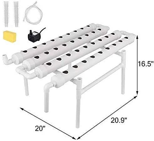 Hydroponic 36 Holes Plant Site Grow Kit Garden System Vegetable -4 Pipes 1 Layer P3982