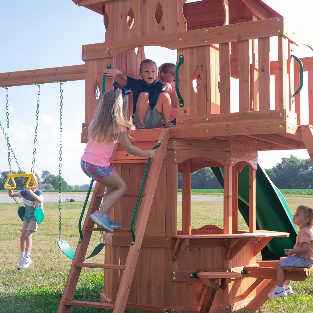 Cedar Wood Playset Swing Set R74971