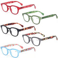 5 Pack Unisex Reading Glasses with Spring Hinge G567