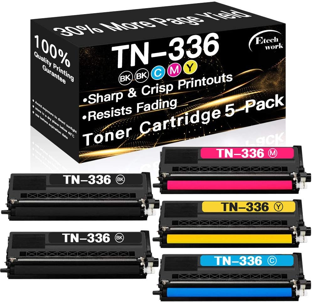 Compatible Toner Cartridges for Brother Printers (2X BK/C/M/Y, 5-Pack) R20121