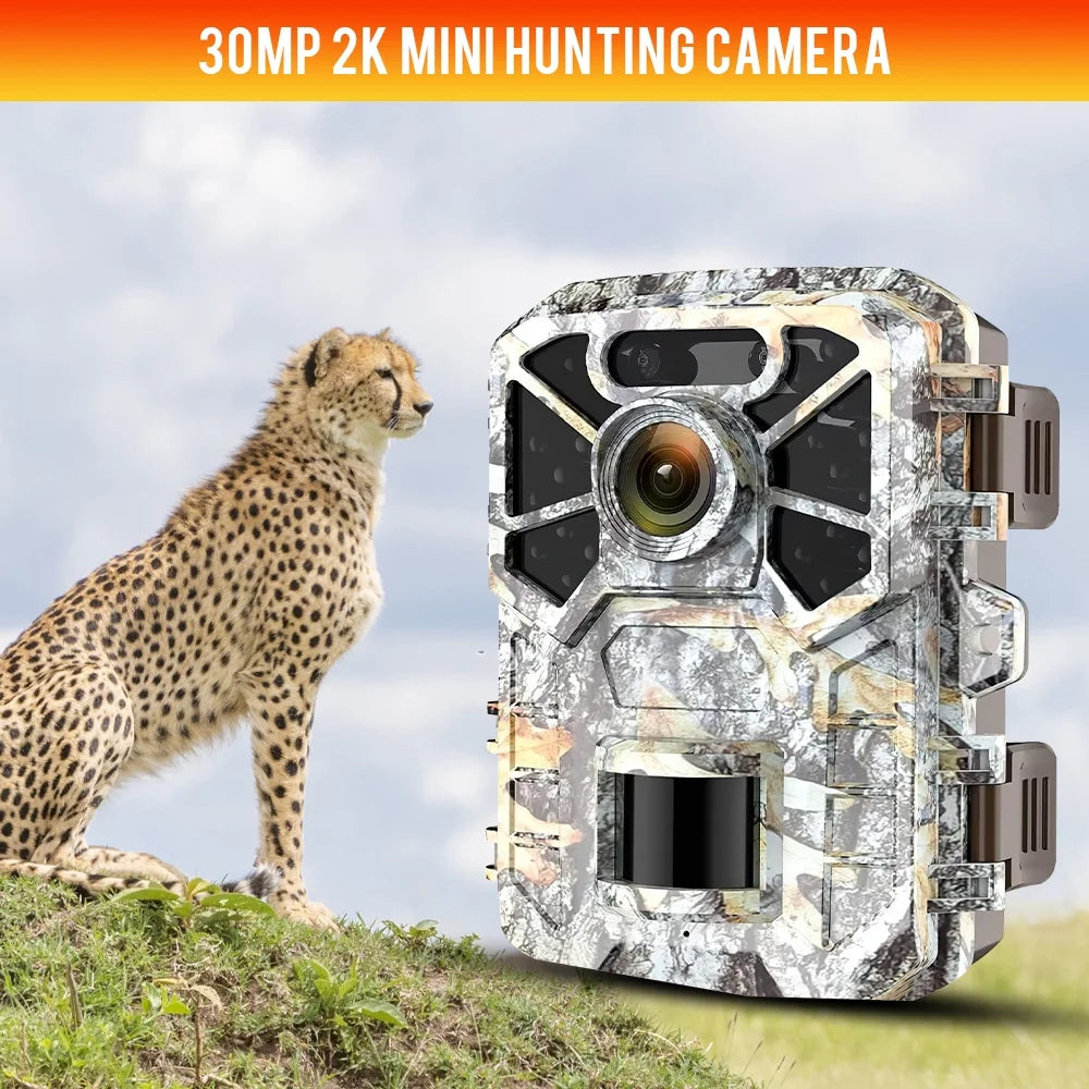 30MP 2K Infrared Night Vision Waterproof Trail Camera with 120° Wide Angle Lens P59836