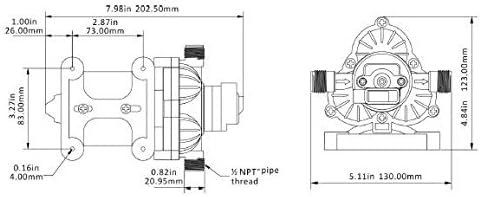 24V DC 2.8 GPM 45PSI Diaphragm Water Pressure Pump Z876251